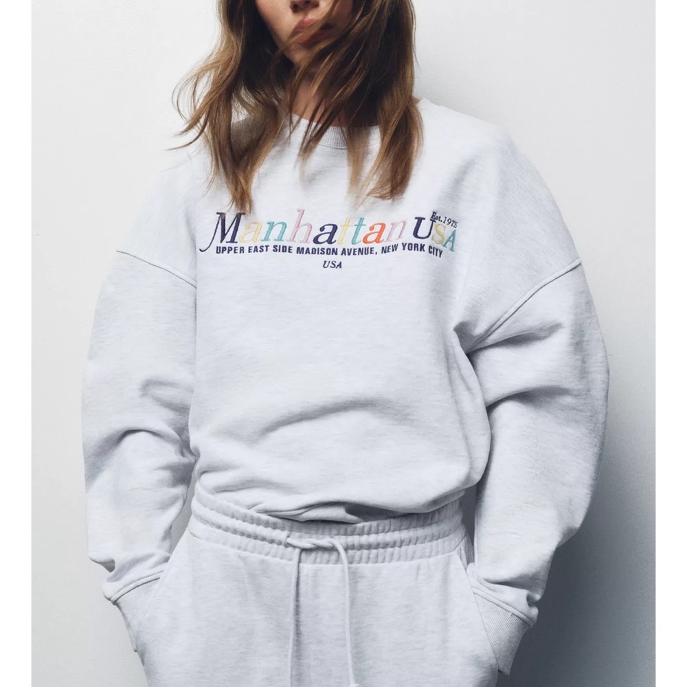 Zara Gray Manhattan Sweatshirt